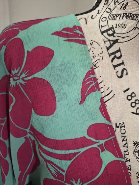 Tommy Bahama Other - Tommy Bahama Teal and Magenta Floral Swim Coverup